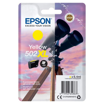 Originální inkoust Epson T02W4 (C13T02W44010, 502XL), žlutý, 6,4 ml