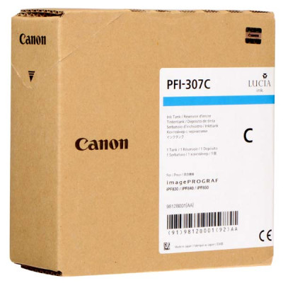 Originální inkoust Canon PFI-307C (9812B001), azurový, 330 ml