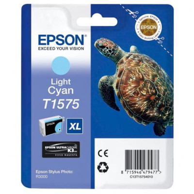 Originální inkoust Epson T1575 (C13T15754010), světle azurový, 25,9 ml