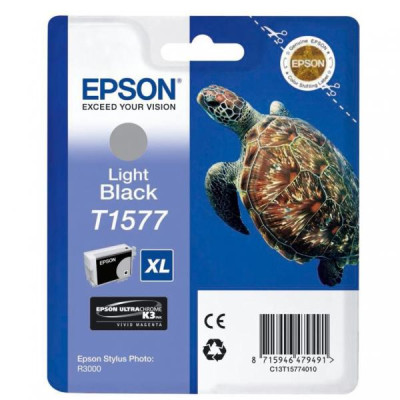 Originální inkoust Epson T1577 (C13T15774010), světle černý, 25,9 ml