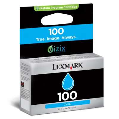 Originální inkoust Lexmark 14N0900E (#100), azurový, 200 stran