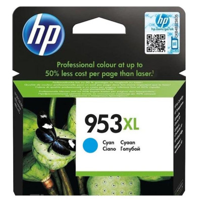 Originální inkoust HP F6U16AE (953XL), azurový, 1600 stran