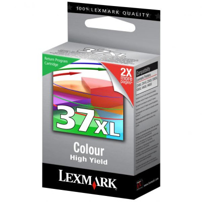 Originální inkoust Lexmark 18C2180EXL (#37), barevný, 500 stran