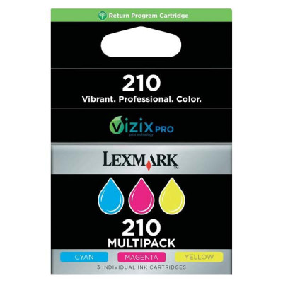 Originální inkoust Lexmark 14L0268E (#210), CMY, 3 × 500 stran, 3-pack