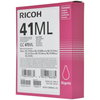 Origináln gelová náplň Ricoh GC-41M (405767), purpurová, 600 stran