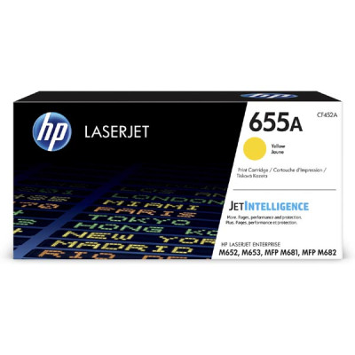 Originální toner HP CF452A (655A), žlutý, 10500 stran