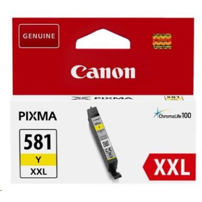 Originální inkoust Canon CLI-581XXL Y (1997C001), žlutý, 11,7 ml, XXL