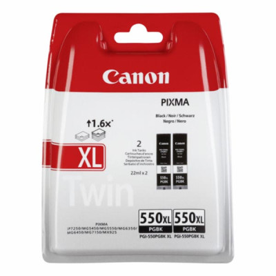 Originální inkoust Canon PGI-550BkXL  (6431B005), černý, 2 x 22 ml, 2-pack XL