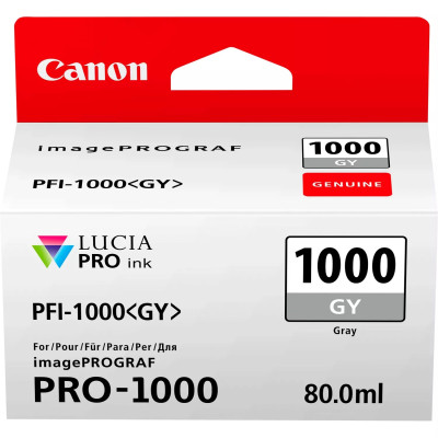 Originální inkoust Canon PFI-1000Gy (0552C001), šedý, 1465 stran (80 ml)