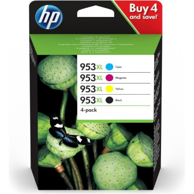 Originální inkoust HP 3HZ52AE (953XL), CMYK, 2000/1600 stran, 4-pack