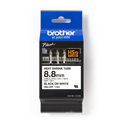 Originální smršťovací bužírka Brother HSE-221, šířka 8,8 mm, délka 1,5 m