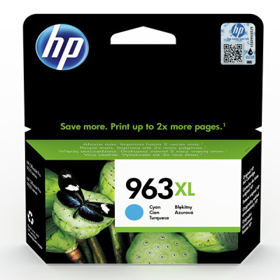 Originální inkoust HP 3JA27AE (963XL), azurový, 1600 stran (22,92 ml)