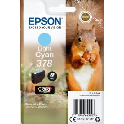 Originální inkoust Epson T3785 (C13T37854010), světle azurový, 4,8 ml