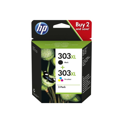 Originální inkoust HP 3YN10AE (303XL), CMYK, 600/415 stran, 2-pack