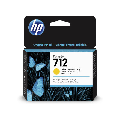 Originální inkoust HP 3ED69A (712), žlutý, 29 ml