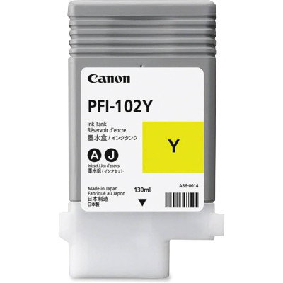 Originální inkoust Canon PFI-102Y (0898B001), žlutý, 740 stran (130 ml)