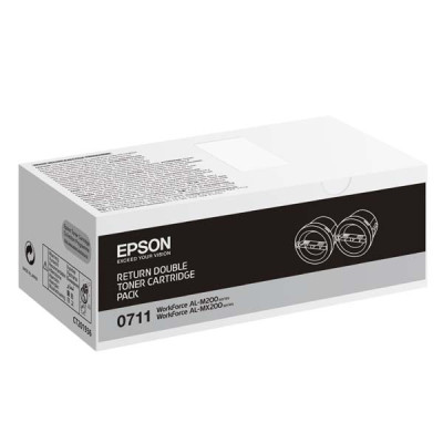 Originální toner Epson C13S050711, černý, 2 × 2500 stran, 2-pack