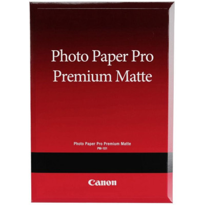 Canon Photo paper premium matte, foto papír, matný, bílý, A4, 210 g/m2, 20 ks, PM-101 A4, ink.