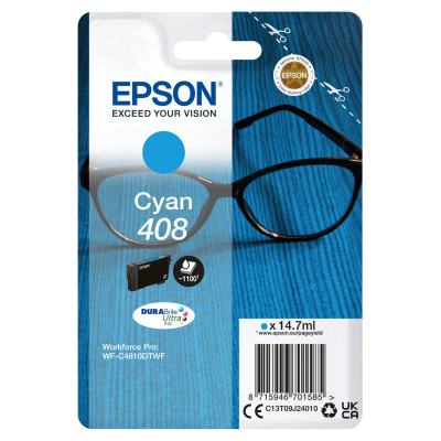 Originální inkoust Epson T09J2 (C13T09J24010, 408), azurový, 14,7 ml