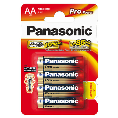 Baterie alkalická, AA, 1.5V, Panasonic, blistr, 4-pack, 235999, Pro Power