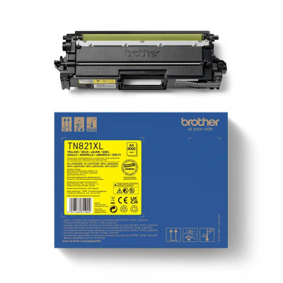 Originální toner Brother TN-821XLY, žlutý, 9000 stran, XL