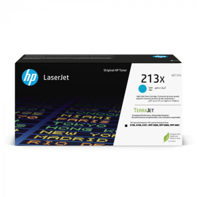 Originální toner HP W2131X (213X), azurový, 6000 stran