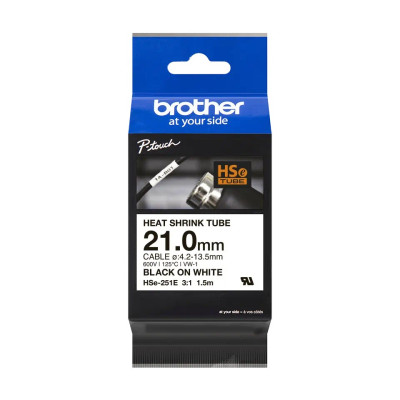 Originální smršťovací bužírka Brother HSE-231E, šířka 21 mm, délka 1,5 m