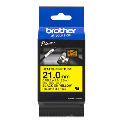 Originální smršťovací bužírka Brother HSE-651E, šířka 21 mm, délka 1,5 m