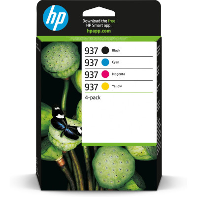 Originální inkoust HP 6C400NE (937), CMYK, 1250/800 stran, 4-pack