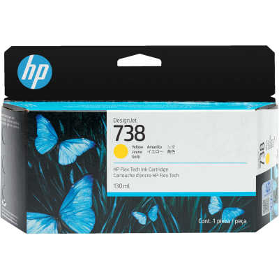 Originální inkoust HP 498N7A (738), žlutý, 130 ml