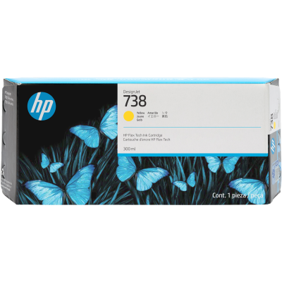 Originální inkoust HP 676M8A (738), žlutý, 300 ml