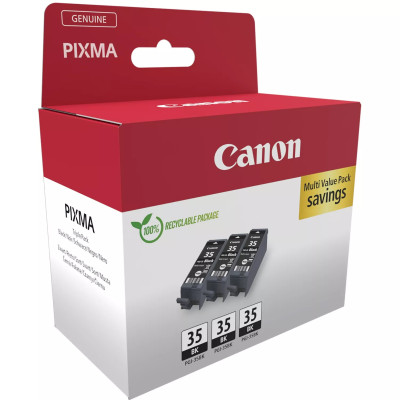 Originální inkoust Canon PGI-35Bk (1509B028), černý, 3 x 191 stran (3 x 9,3 ml), 3-pack