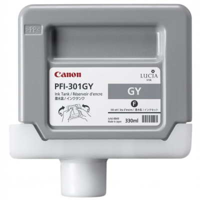 Originální inkoust Canon PFI-301Gy (1495B001), šedý, 330 ml