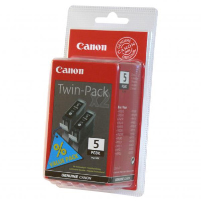 Originální inkoust Canon PGI-5Bk (0628B030, 0628B025), černý, 2 × 26 ml, 2-pack