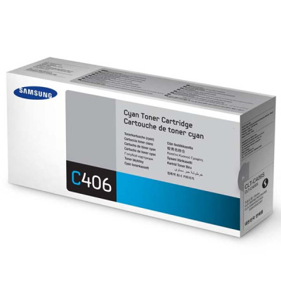 Originální toner Samsung CLT-C406S (ST984A), azurový, 1000 stran