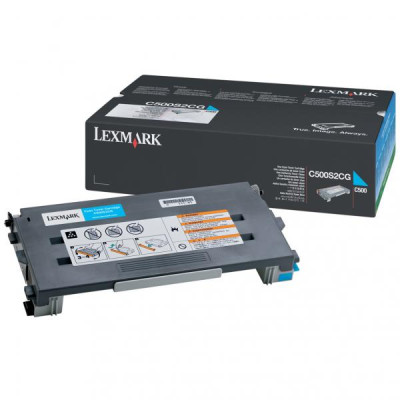 Originální toner Lexmark C500S2CG, azurový, 1500 stran