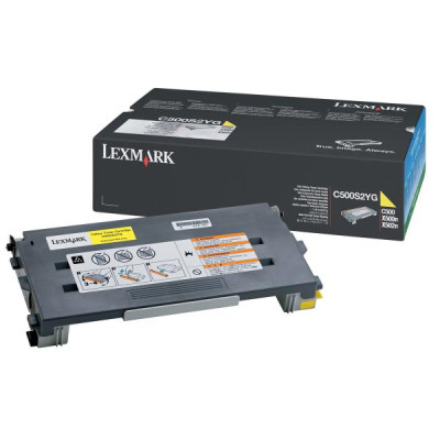 Originální toner Lexmark C500S2YG, žlutý, 1500 stran