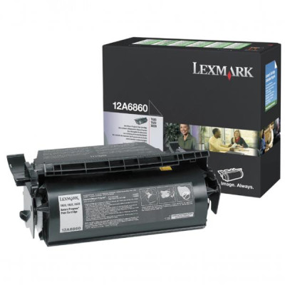 Originální toner Lexmark 12A6860, černý, 10000 stran