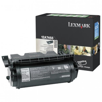 Originální toner Lexmark 12A7468, černý, 21000 stran