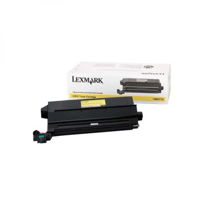 Originální toner Lexmark 12N0770, žlutý, 14000 stran