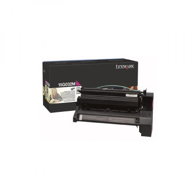 Originální toner Lexmark 15G032M, purpurový, 15000 stran