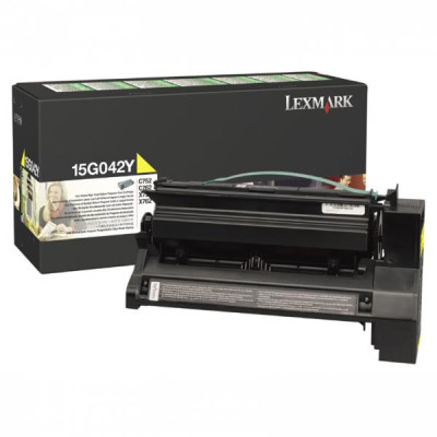 Originální toner Lexmark 15G042Y, žlutý, 15000 stran