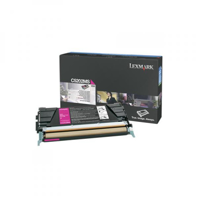 Originální toner Lexmark C5202MS, purpurový, 1500 stran