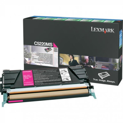 Originální toner Lexmark C5220MS, purpurový, 3000 stran