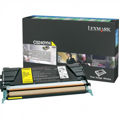 Originální toner Lexmark C5240YH, žlutý, 5000 stran