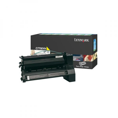 Originální toner Lexmark C7700YH, žlutý, 10000 stran