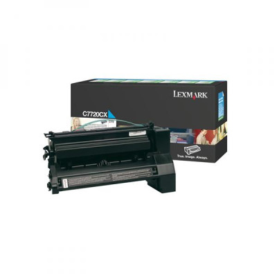 Originální toner Lexmark C7720CX, azurový, 15000 stran