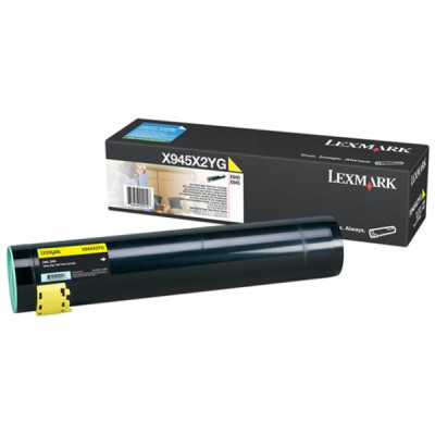 Originální toner Lexmark X945X2Y, žlutý, 22000 stran