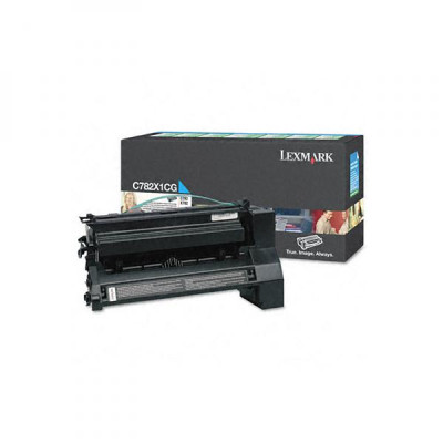 Originální toner Lexmark C782X1CG, azurový, 15000 stran