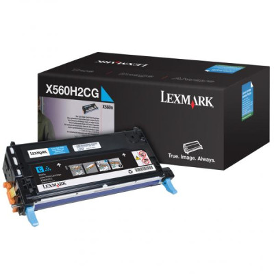 Originální toner Lexmark X560H2CG, azurový, 10000 stran